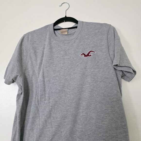 Vintage Y2K Hollister TShirt Mens XL Gray Embroidered Patch Logo Tee Surf Skater - Picture 2 of 9